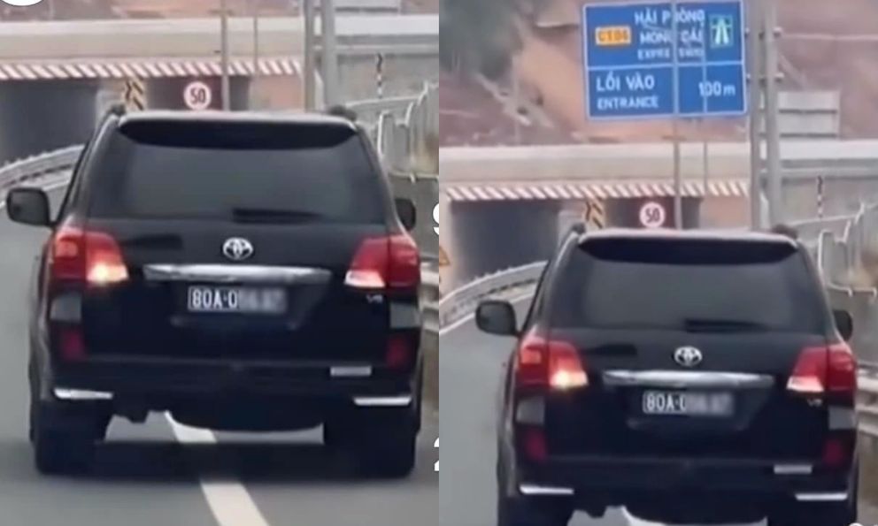 Từ tin báo người dân , CSGT xử phạt tài xế xe biển xanh đi lùi trên đường 1 chiều