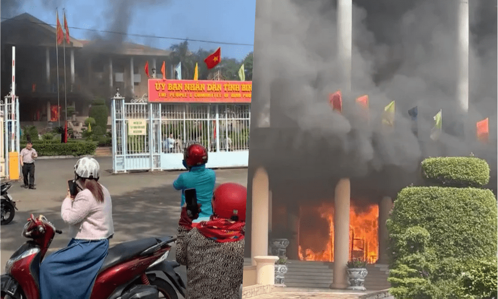 Nguyên nhân vụ cháy dữ dội ở trụ sở UBND tỉnh Bình Phước