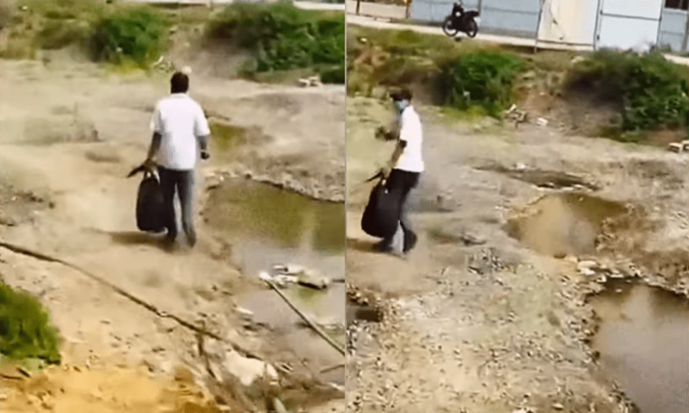 Quay clip kẻ cướp ngân hàng tháo chạy, người dân bị doạ: 