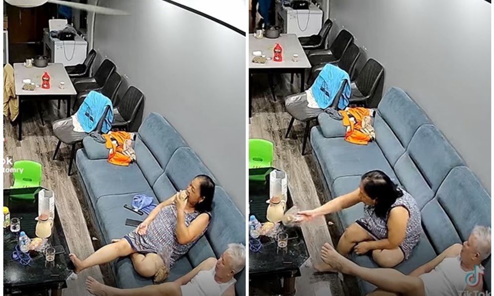 Thấy con dâu về, mẹ chồng giấu vội gói bánh trên bàn, chối 