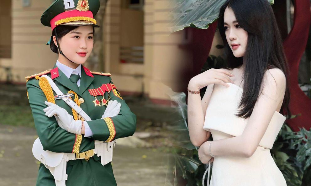 Nhan sắc gây thương nhớ của nữ quân nhân “khối Hoa hậu” diễu binh 30/4, ảnh đời thường càng bất ngờ