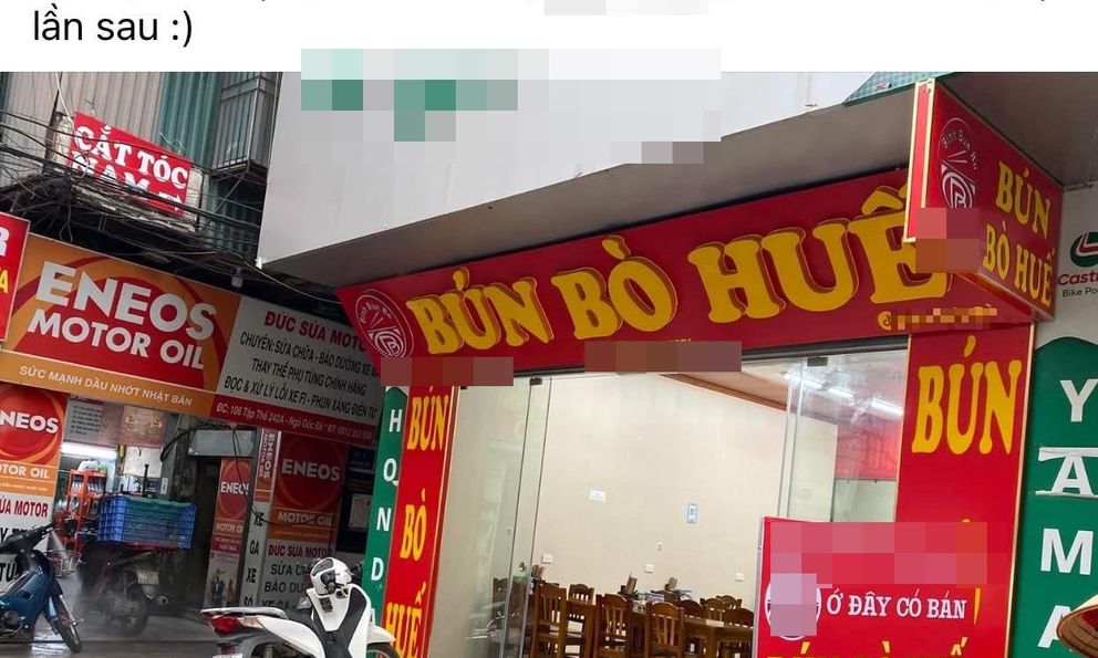 Quán bún ở Hà Nội bị phản ứng dữ dội vì biển quảng cáo: Thiếu một từ quan trọng