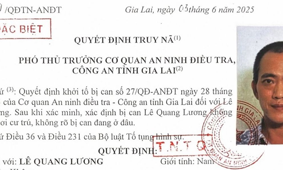 Truy nã đặc biệt Lê Quang Lương