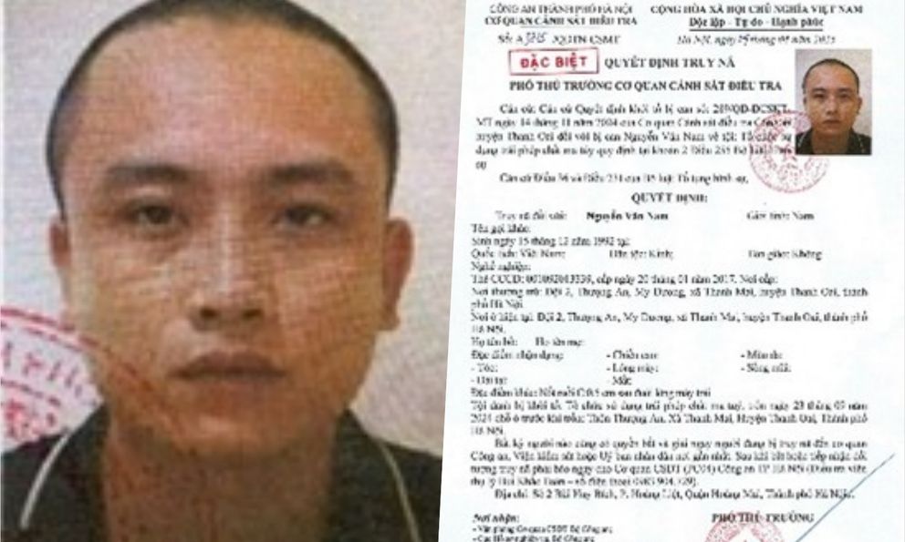 Truy nã Nguyễn Văn Nam sinh năm 1992