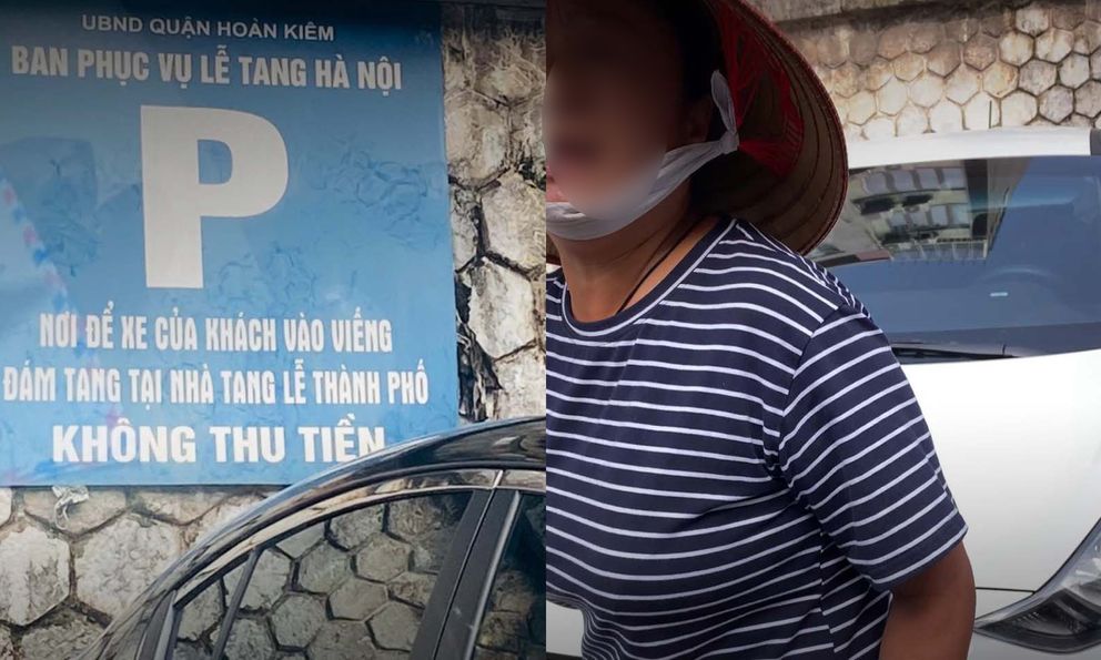 Mắng chửi, đòi thu tiền đỗ xe tại vỉa hè nhà tang lễ ở Hà Nội, người phụ nữ lập tức 