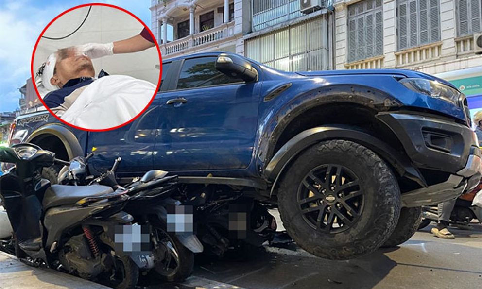 Vụ xe bán tải tông loạt xe máy trên phố Khâm Thiên: Tiết lộ tình trạng nguy kịch của 1 nạn nhân