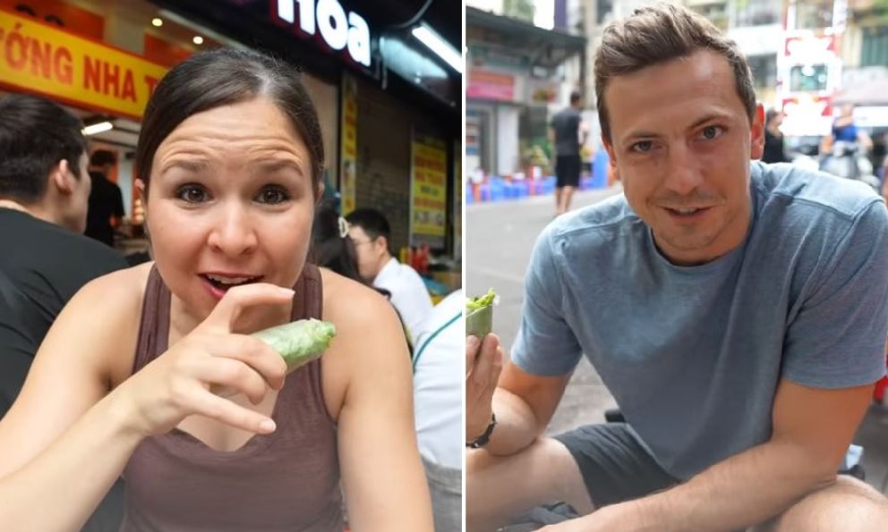 Cặp đôi khách Tây khám phá 1 món ăn Việt Nam, nhận xét ngon nhất châu Á, ăn 5 lần chưa chán