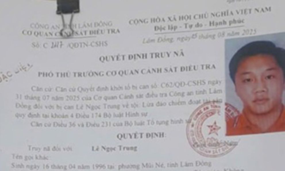 Truy nã đặc biệt nhân viên ngân hàng Lê Ngọc Trung