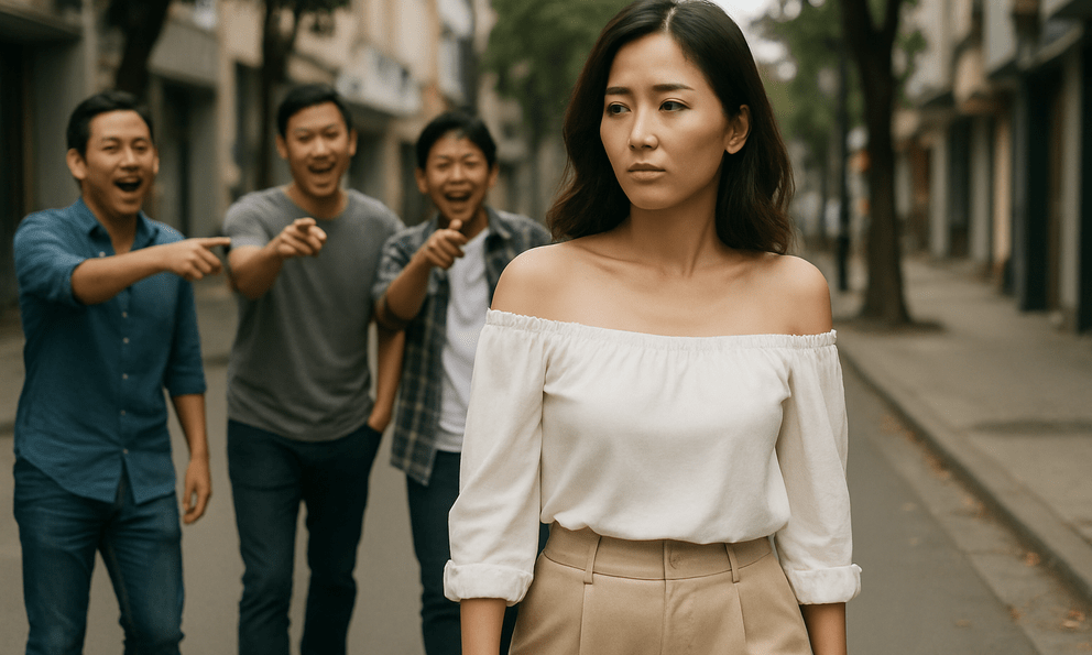 Bị quấy rối ngoài đường, vợ xinh về kể với chồng liền nhận câu trả lời sững sờ