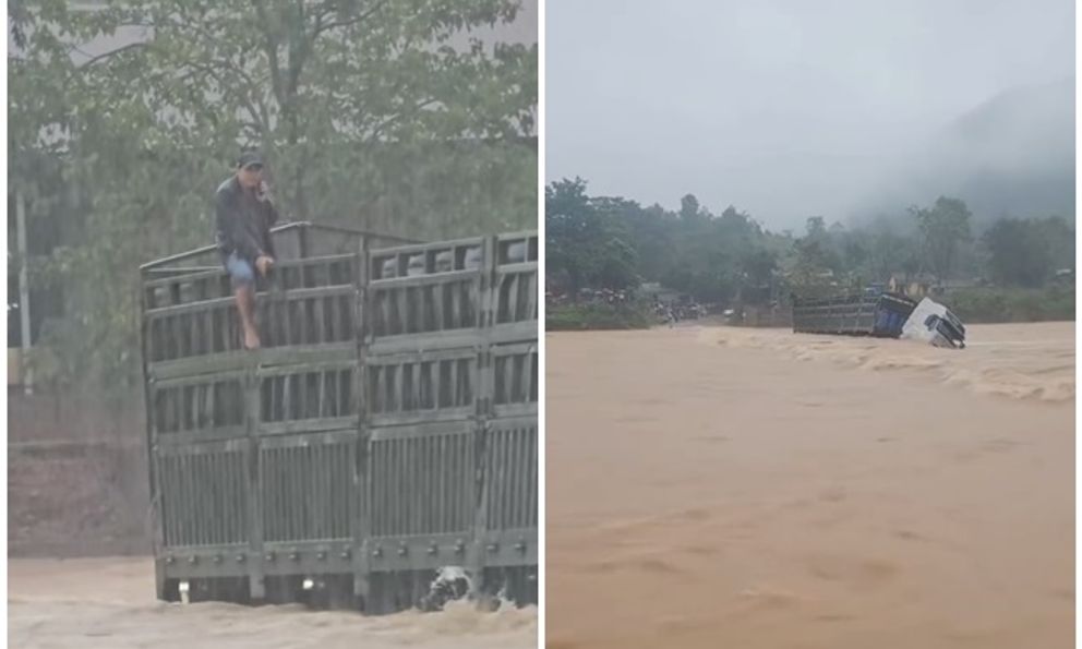 Clip tài xế gọi điện thoại trước khi bị nước lũ cuốn trôi: Cả 100 người vẫn tích cực tìm kiếm