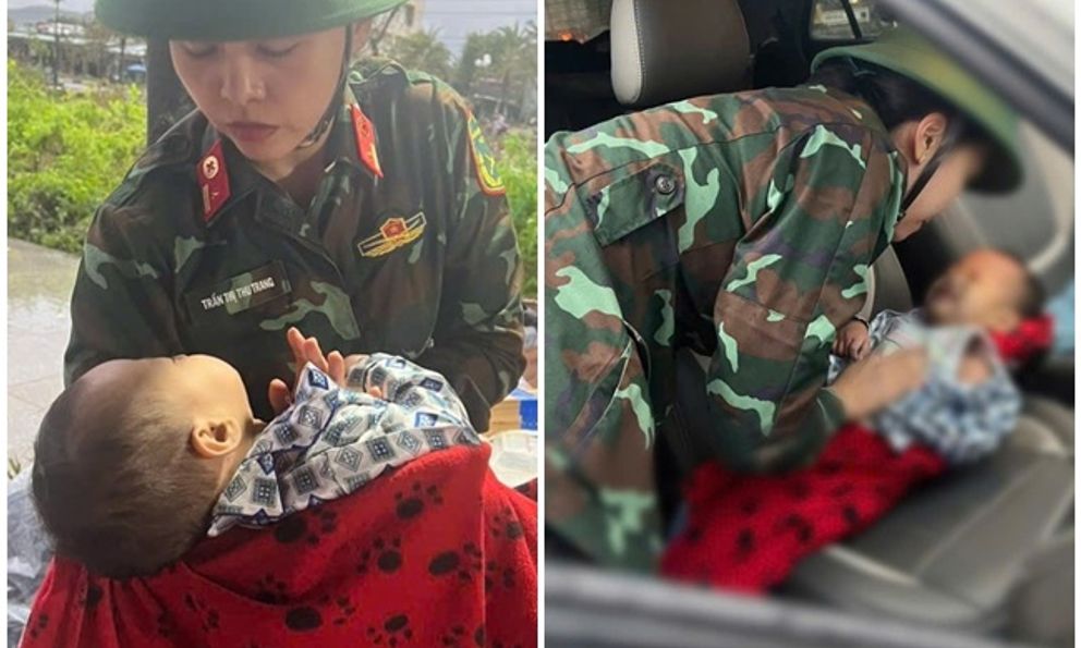 Cứu sống bé 24 tháng tuổi bị trượt ngã xuống nước lũ: 2 bức ảnh khiến triệu người xúc động