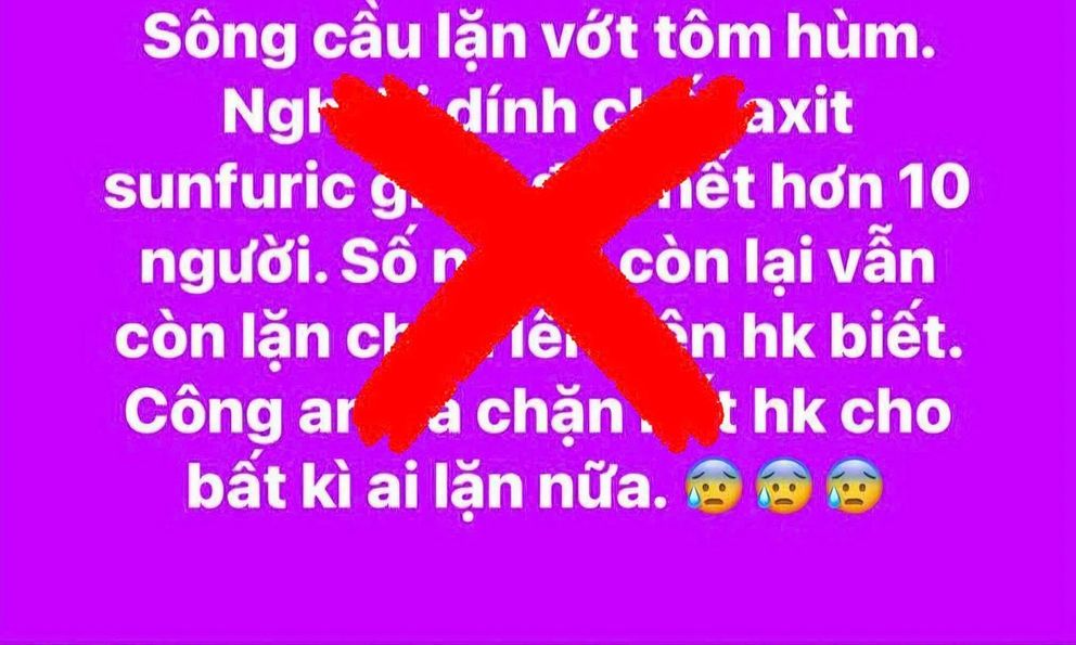 Bác tin 10 người tử vong vì đi vớt tôm hùm dính axit sunfuric