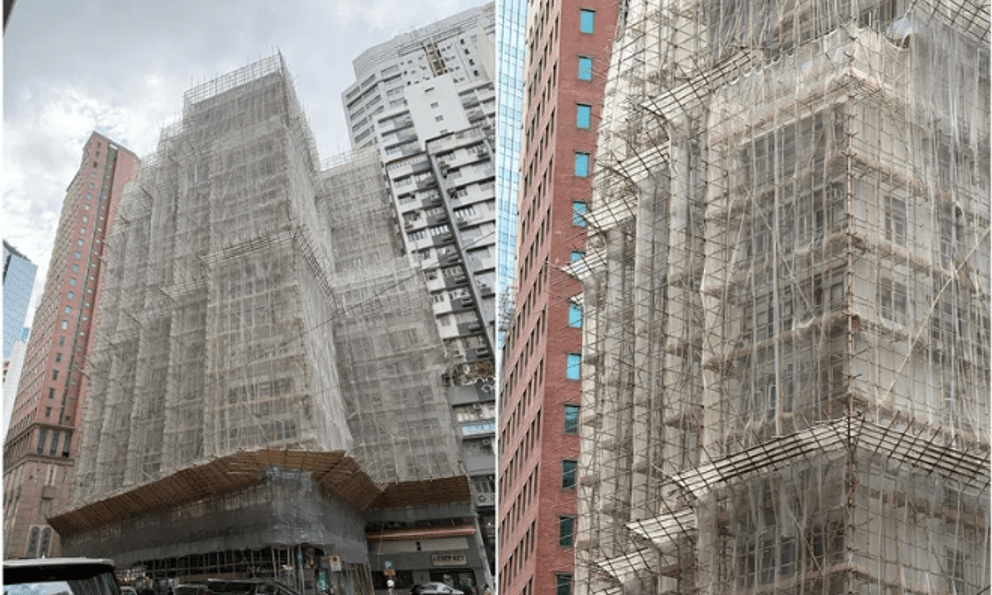Cận cảnh giàn giáo làm bằng tre bên ngoài tòa chung cư hàng chục tầng: Vì sao đến giờ vẫn được sử dụng?