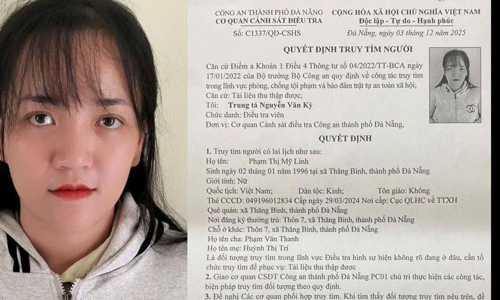 Truy tìm Phạm Thị Mỹ Linh sinh năm 1996