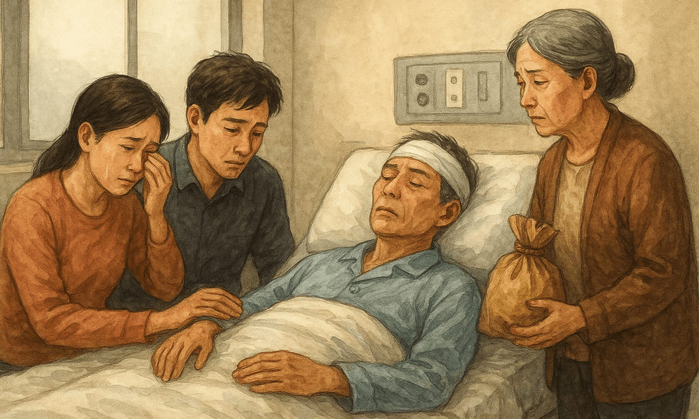 Đi xe khách hơn 200km thăm thông gia ốm, 1 túi quà khiến cả gia đình con dâu nghẹn ngào