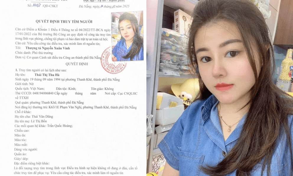 Truy tìm Thái Thị Thu Hà 31 tuổi