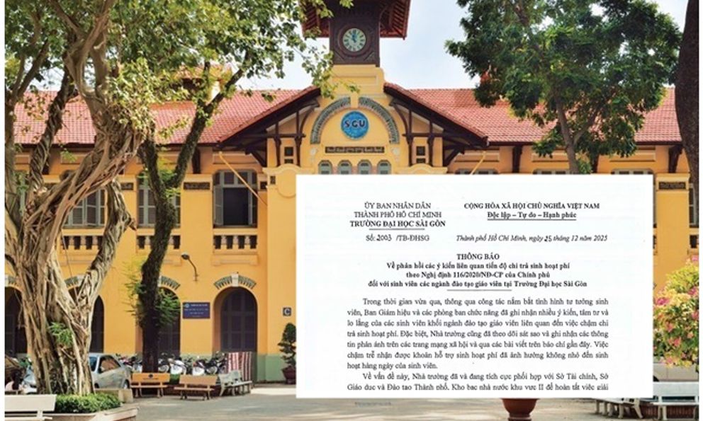 1.000 sinh viên bị nợ hàng chục tỷ đồng tiền sinh hoạt phí: Đại học Sài Gòn lên tiếng, 