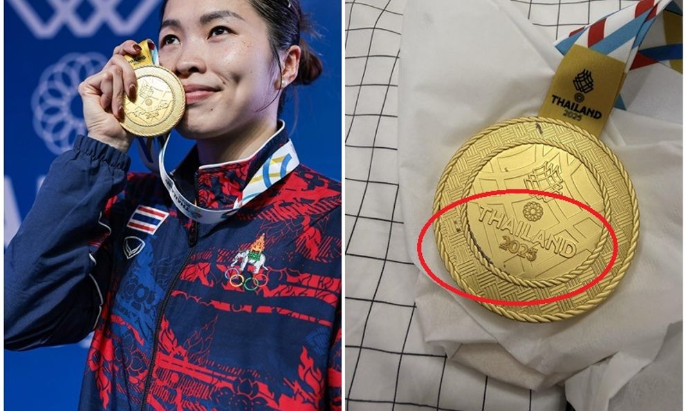 Ngôi sao Thái Lan sửng sốt: HCV SEA Games 33 vừa nhận đã bong tróc