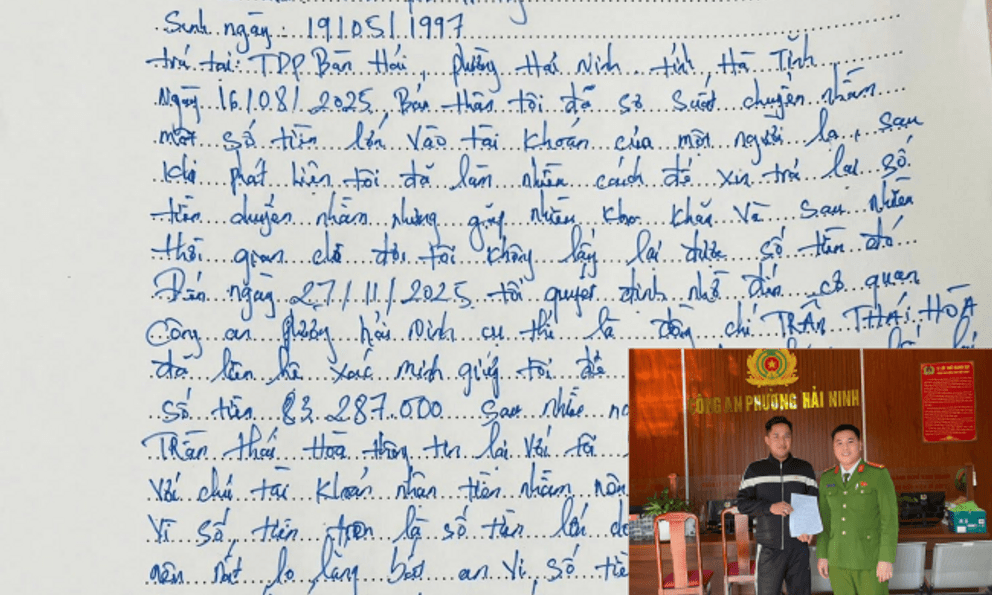 Chuyển khoản nhầm hơn 83 triệu đồng, 3 ngày sau công an tìm được chủ nhân tài khoản lạ: Cái kết bất ngờ 