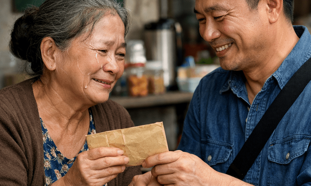 Tìm người gửi 300 nghìn đồng 20 năm trước, người phụ nữ 60 tuổi vỡ òa với sự thật bất ngờ 