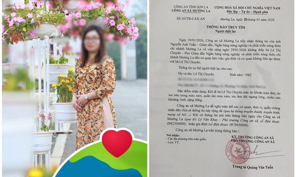 Xôn xao thông báo tìm nữ phó giám đốc ngân hàng mất liên lạc 2 ngày qua