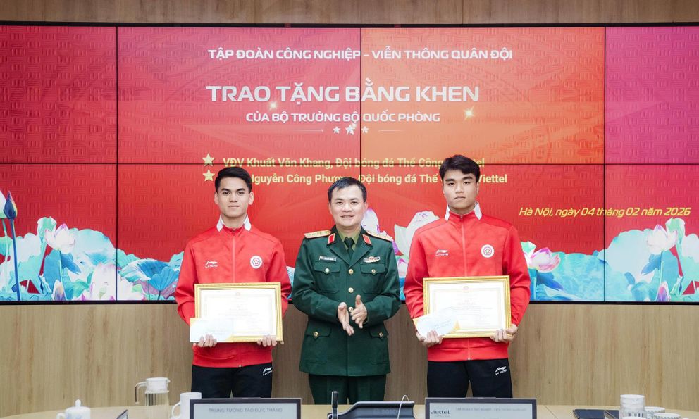 Hai ngôi sao trẻ Thể Công – Viettel được vinh danh sau dấu ấn ở U23 Việt Nam