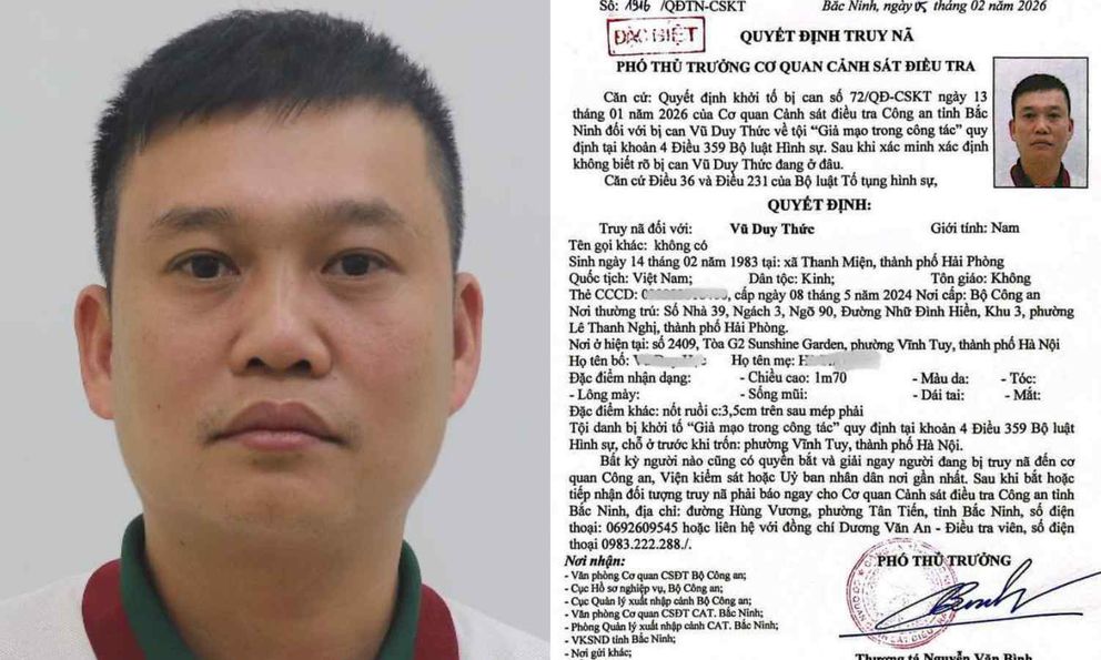 Truy nã đặc biệt Vũ Duy Thức SN 1983