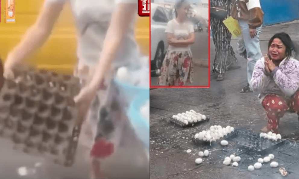 Quệt vào ô tô rồi không đủ tiền đền, người bán hàng rong bị nữ tài xế tung 