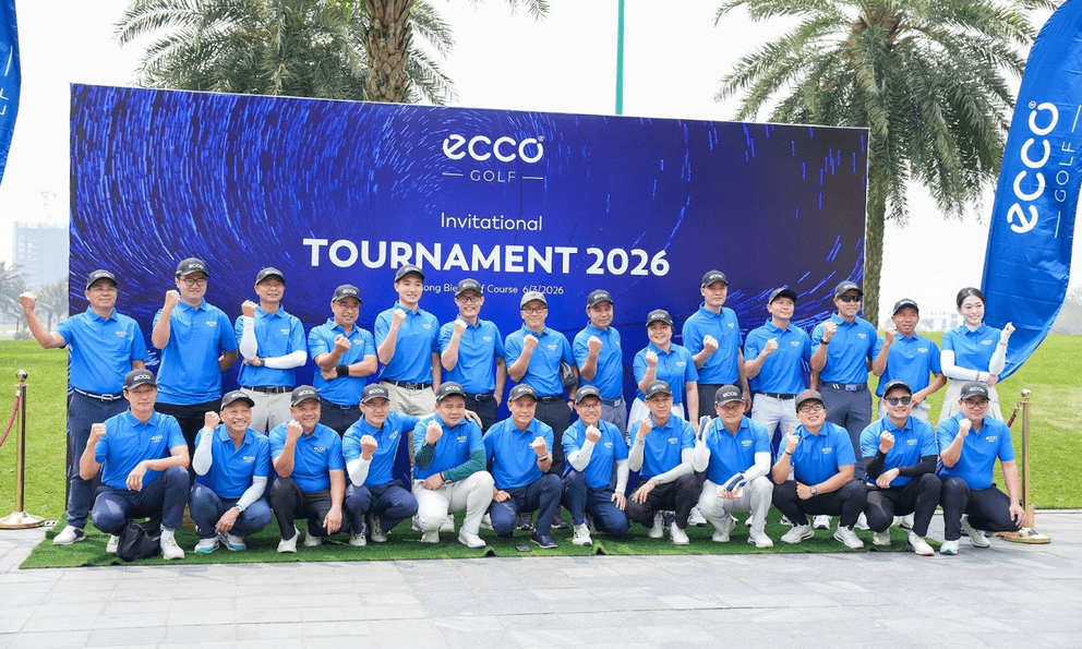 Diễn viên Bình An, tuyển thủ Chúc An dự giải ECCO Golf Tournament 2026
