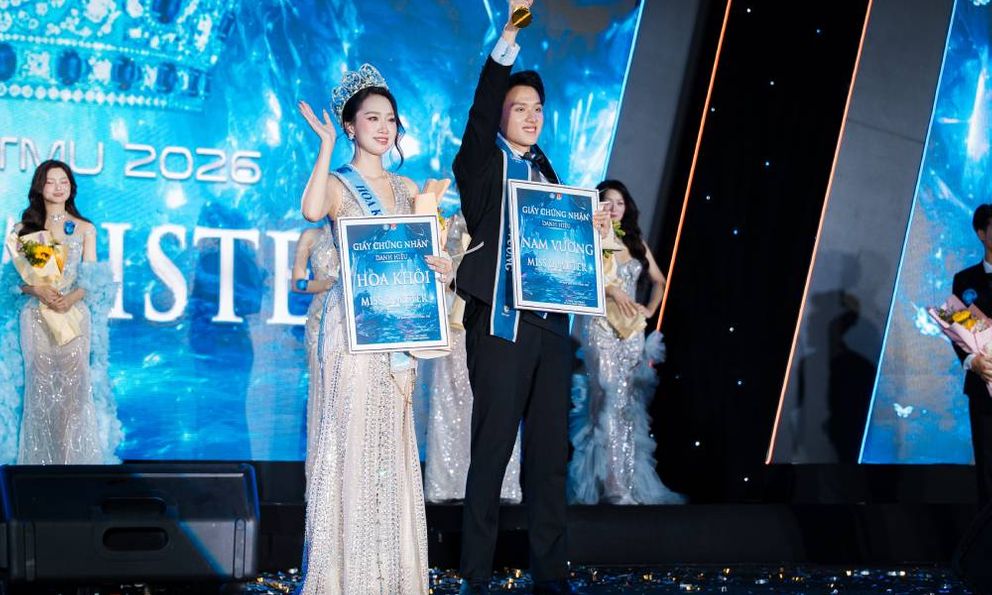 Sinh viên Khoa Khách sạn Du lịch đăng quang Nam vương Miss & Mister TMU 2026