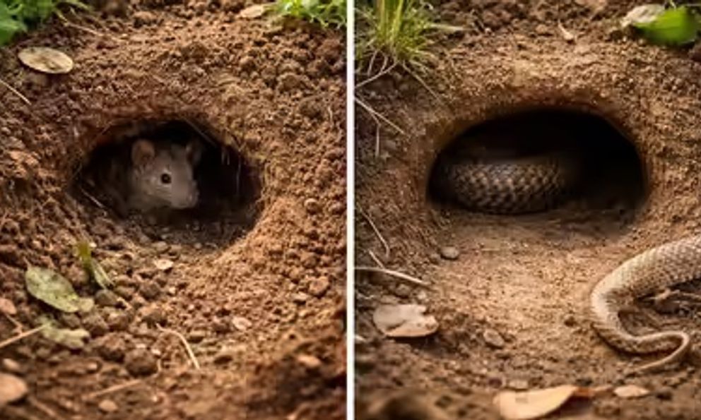 Hang rắn và hang chuột: Đây là cách nhận biết