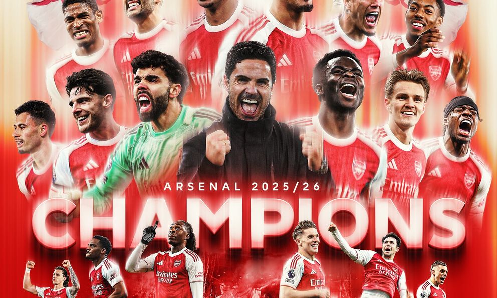 Man City gục ngã, Arsenal chính thức vô địch Ngoại hạng Anh sau 22 năm chờ đợi