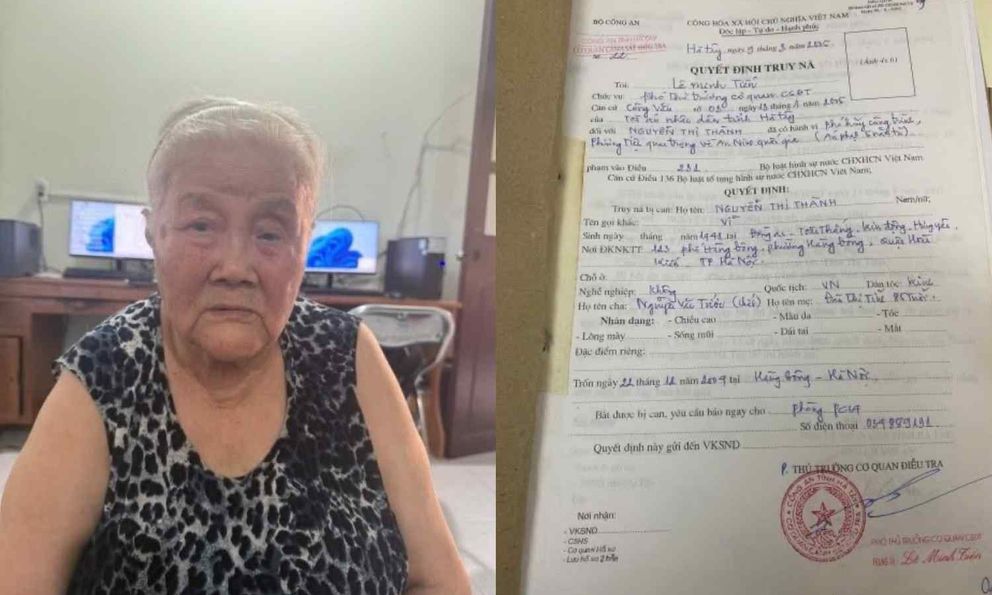 Bắt giữ Nguyễn Thị Thành 85 tuổi
