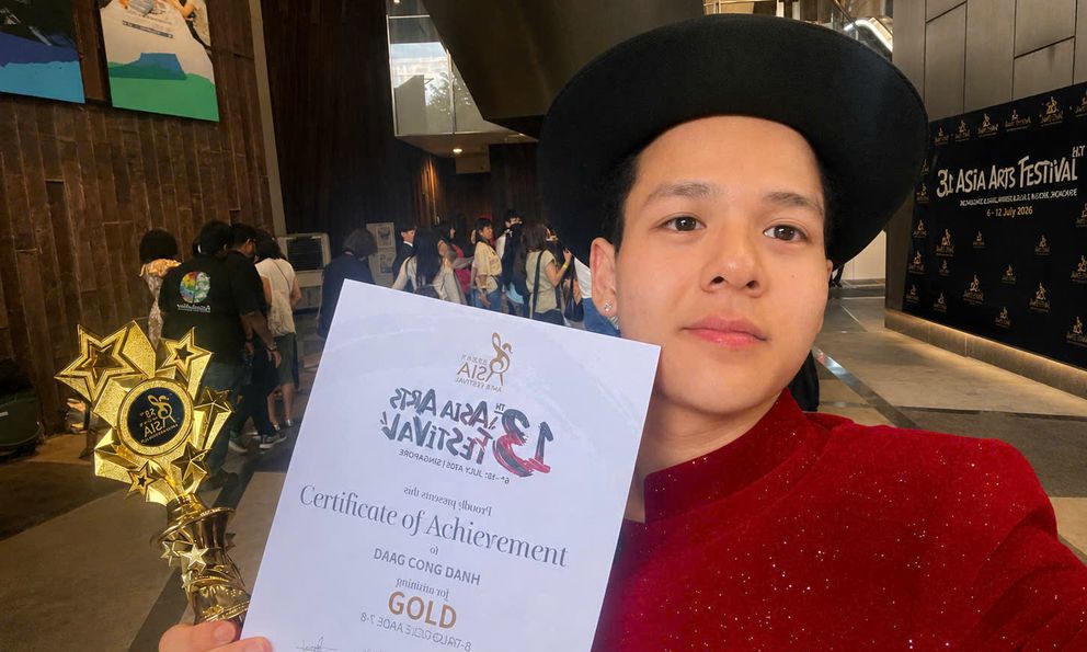 Huy chương Vàng Asia Arts Festival 2026 và hành trình không bỏ cuộc của Đặng Công Danh