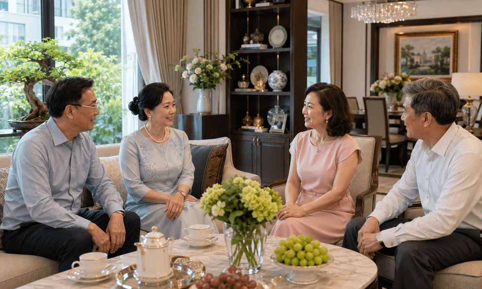 Nhìn một việc trong bữa cơm với gia đình thông gia tương lai, người bố trăn trở không muốn gả con 