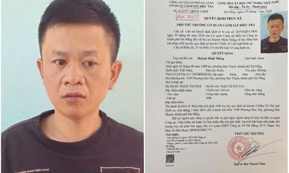 Quyết định truy nã Huỳnh Minh Thắng SN 1988