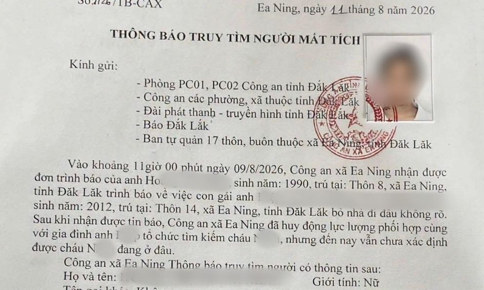 Bé gái 14 tuổi để lại thư tay, mất tích 17 ngày: Bất ngờ nơi tìm thấy