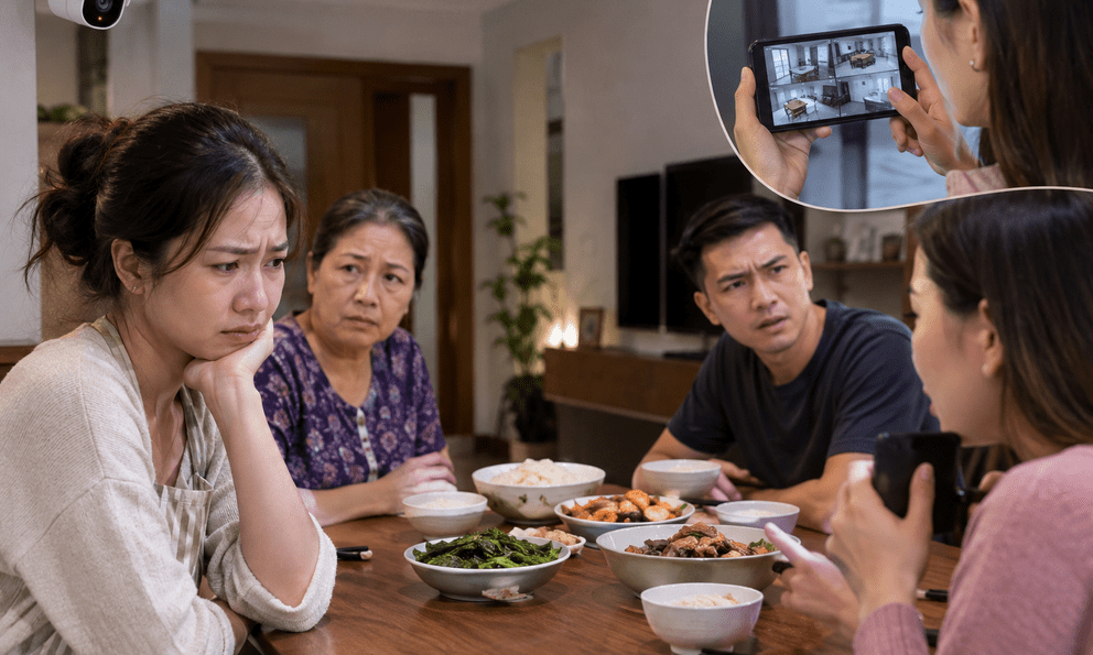 Cho em dâu mật khẩu camera để tiện trông con, không ngờ cuộc sống gia đình tôi bị đảo lộn