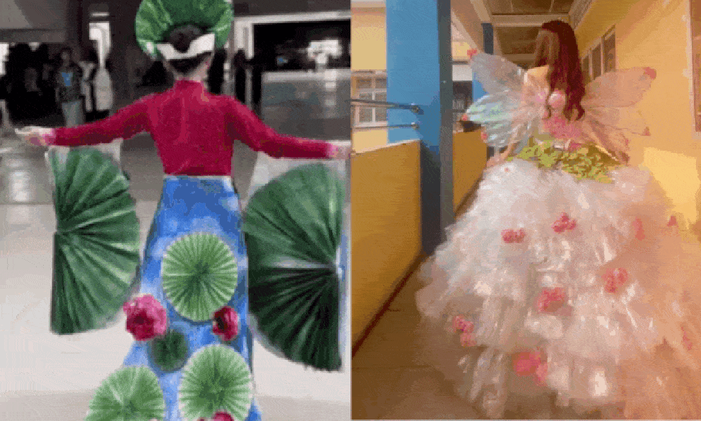 Mắt chữ O mồm chữ A với loạt outfit từ đồ tái chế của học sinh: Nhìn mà cứ ngỡ đang xem Fashion Show!