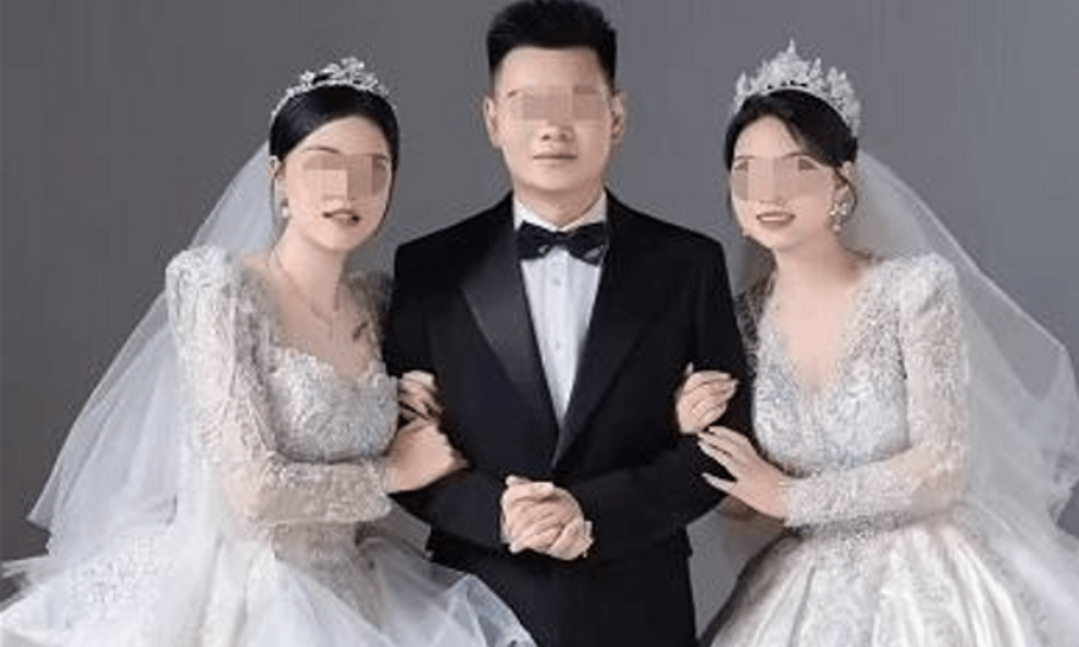 Đám cưới 1 chú rể 2 cô dâu ở Trung Quốc gây sốc, người trong cuộc lên tiếng giải thích càng khó hiểu hơn nữa