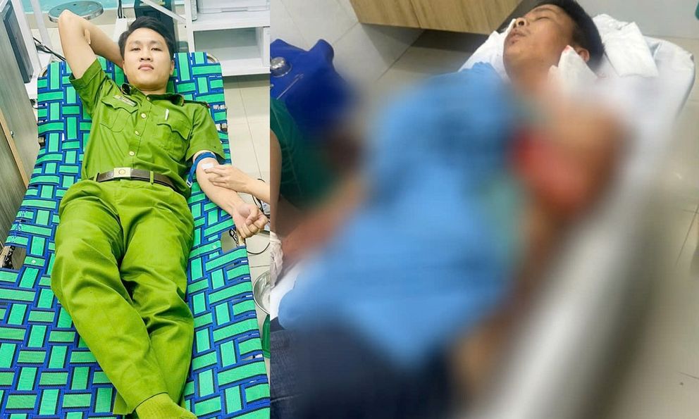 Thượng úy công an kịp thời cứu người chồng bị vợ đâm nguy kịch trong đêm