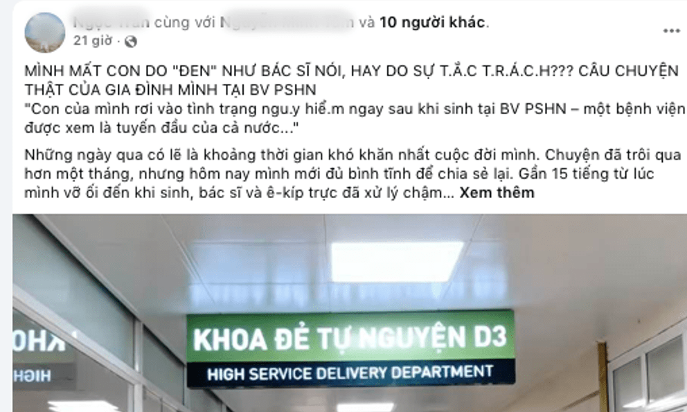 Bệnh viện phụ sản Hà Nội lên tiếng trước thông tin sản phụ mất con sau khi sinh