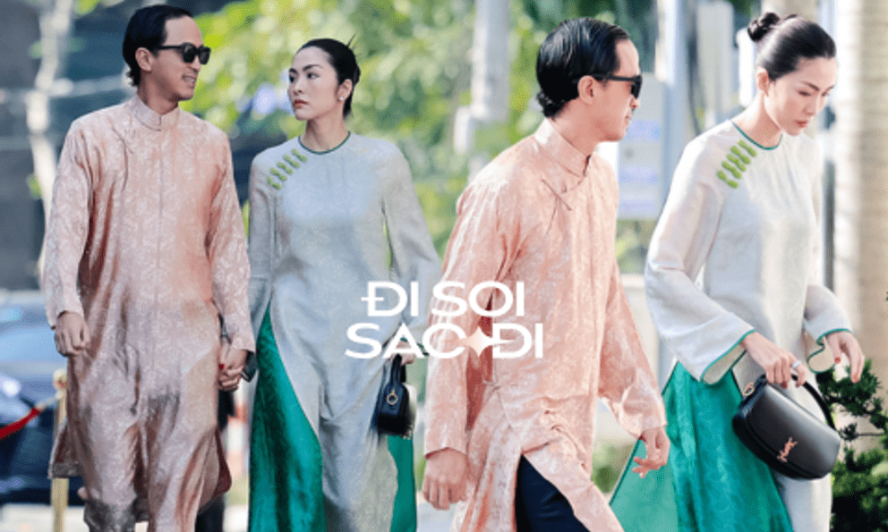 Tăng Thanh Hà nắm chặt tay Louis Nguyễn lộ diện tại đám cưới em gái, visual đỉnh như bìa tạp chí