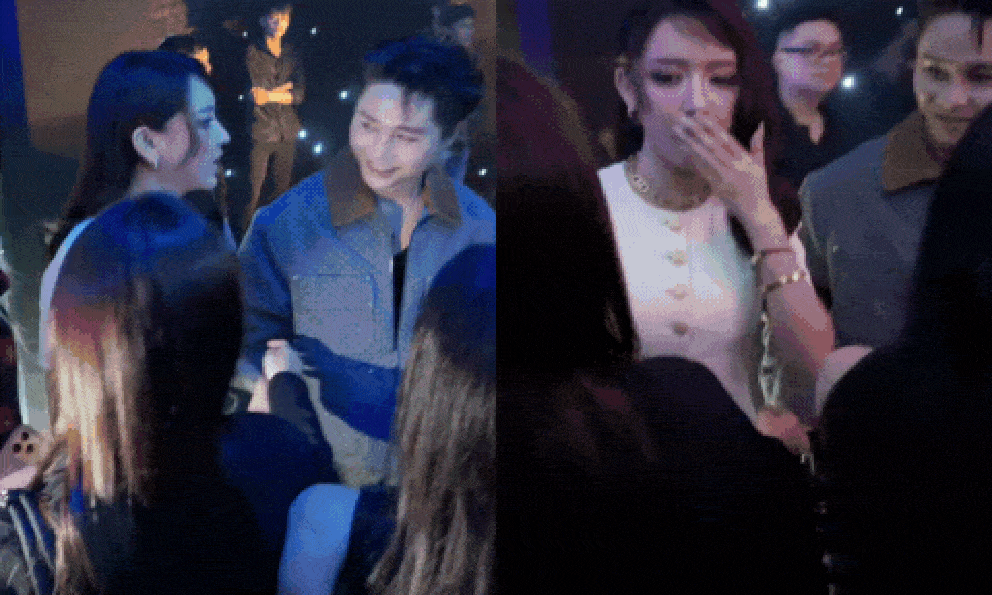 Bích Phương nắm tay, xoa vai tình tứ, còn Tăng Duy Tân thì cười không khép miệng