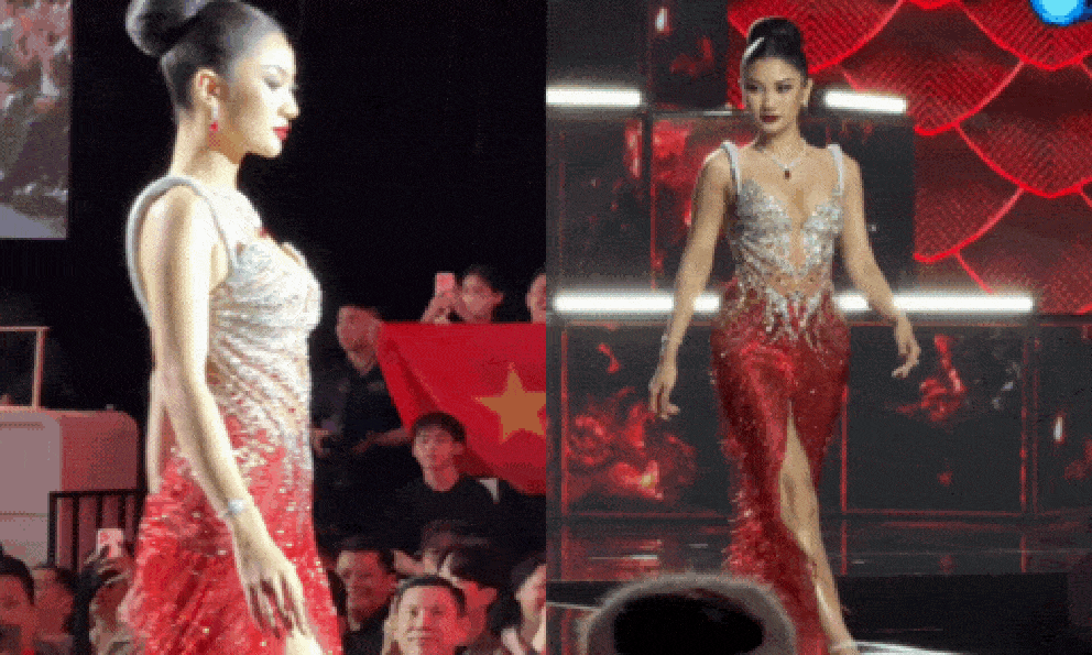 Bán kết Miss Cosmo 2025: Hoa hậu Phương Linh gặp sự cố hú vía