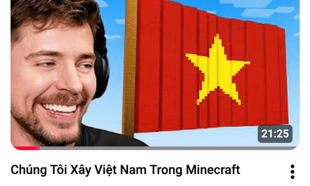 Mang chùa Bái Đính, Ninh Bình vào game, các thanh niên Việt Nam vô địch thế giới ở kênh của MrBeast!