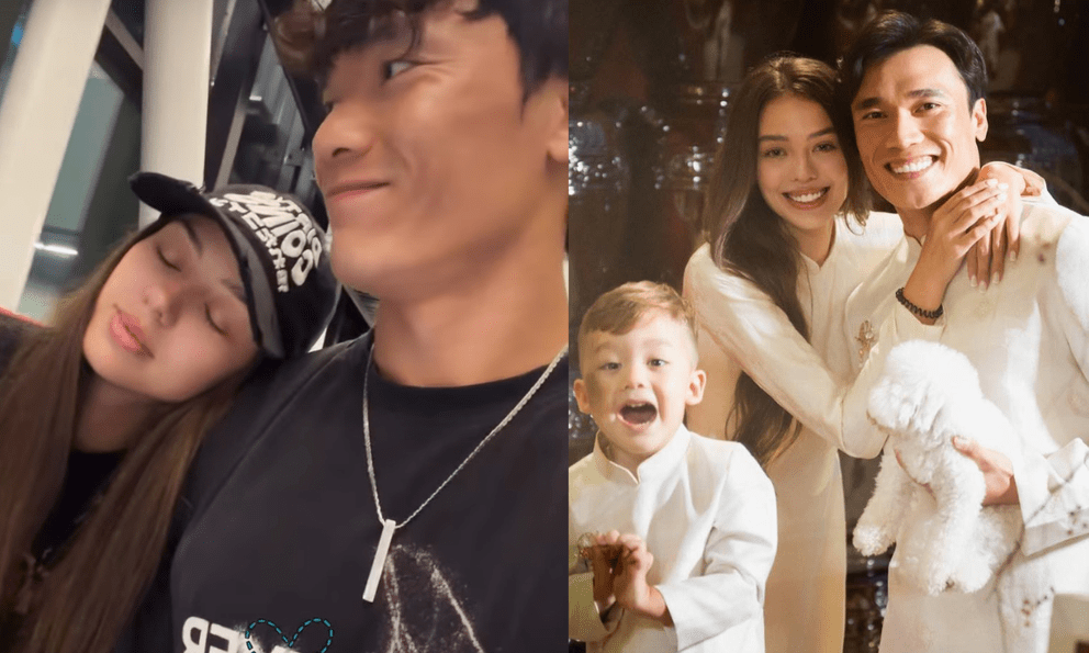 Bùi Tiến Dũng đưa vợ mẫu tây và con trai sang châu Âu thăm nhà ngoại, nàng WAG rưng rưng xúc động khi gặp mẹ