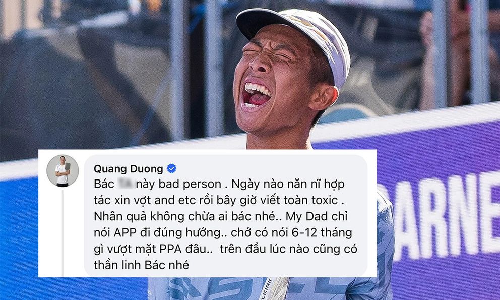 Drama Pickleball: Quang Dương vào thẳng fanpage “var