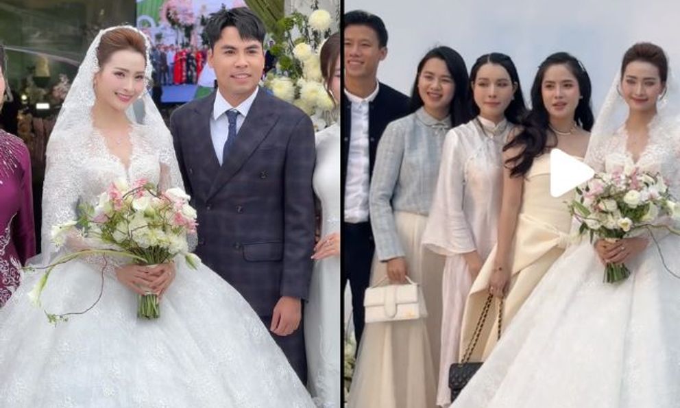 Toàn cảnh đám cưới Đức Huy - MC Mù Tạt: Cô dâu chú rể đẹp đôi, Công Phượng, Văn Toàn và dàn sao ĐT Việt Nam đổ bộ