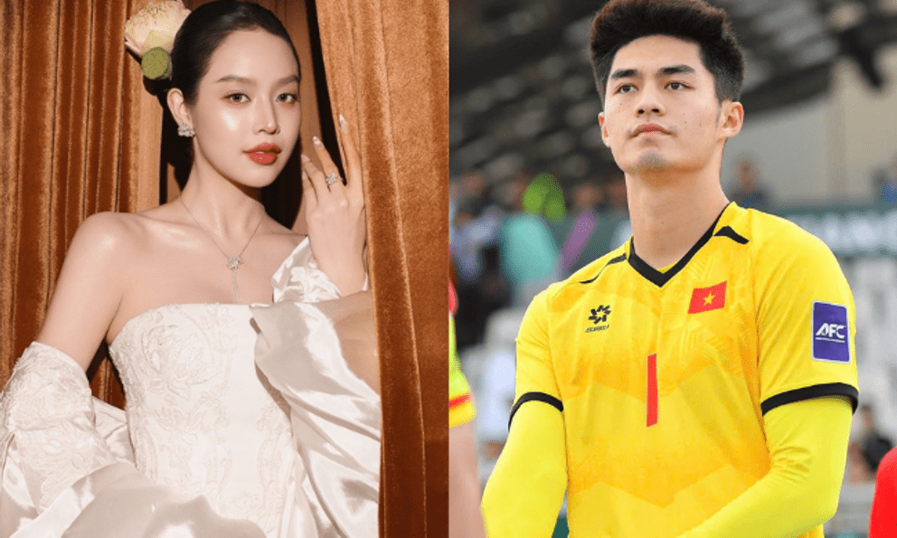 Tương tác bất ngờ của thủ môn hotboy Trần Trung Kiên (U23 Việt Nam) với Hoa hậu Thanh Thuỷ gây chú ý